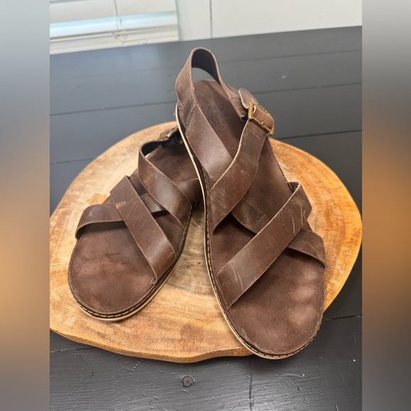 Chaco Wayferer leather sandals in Otter Size 10 - Picture 1 of 6